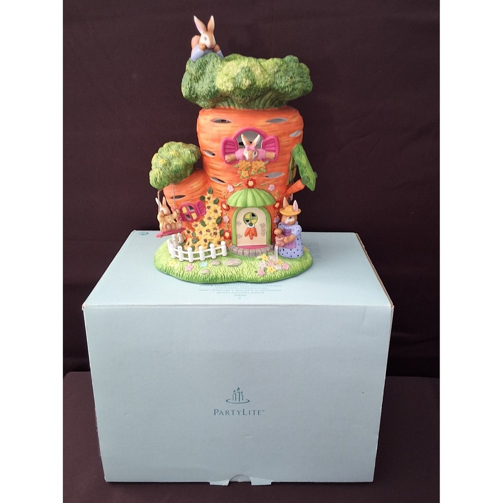 PartyLite Carrot House Tealight Candle Holder. Retired NEW Open Box!